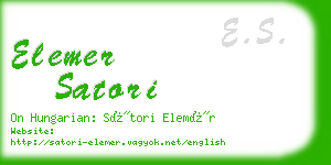 elemer satori business card